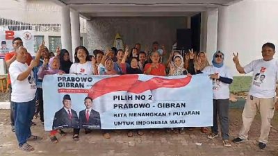 Gaspol! Relawan 08 Apik Gelar Sabtu Biru Ceria di Cibubur