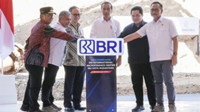 Presiden Jokowi Hadiri Groundbreaking BRI IMC di IKN