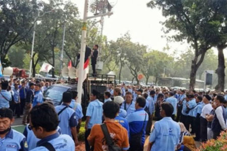 aksi demo supir jaklingko