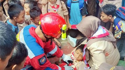 Pelajar SDN Pulau Untung Jawa 01 Pagi Diedukasi Kebencanaan