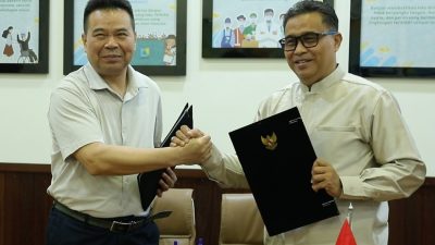 "Implementing Arrangement" Disdik Jabar dan LCVC Tiongkok di bidang pendidikan vokasi dan pelatihan guru, Selasa, 22 April 2025.