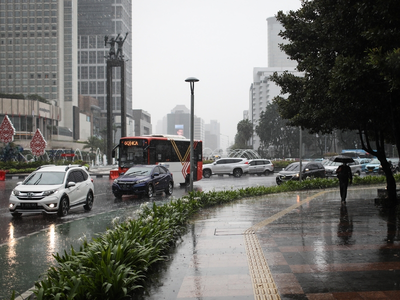 Ilustrasi Hujan di Jakarta