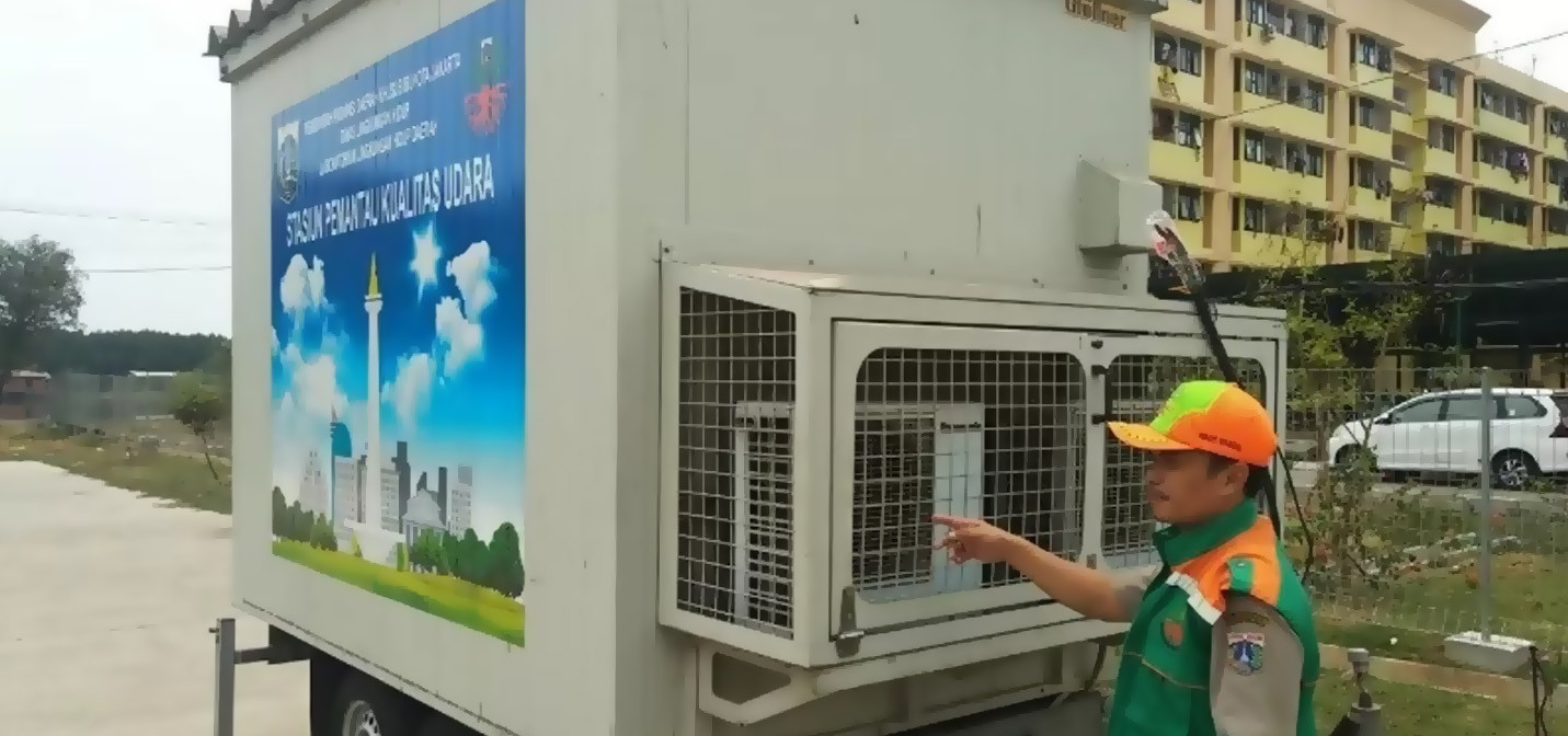 Ilustrasi - Stasiun Pemantau Kualitas Udara (SPKU) di Jakarta