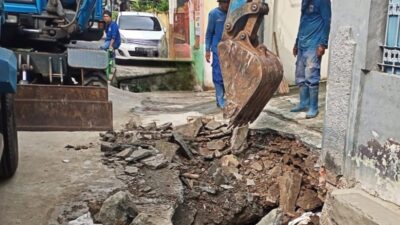 Perbaikan Turap di Jalan Haji Miran Tuntas Dikerjakan